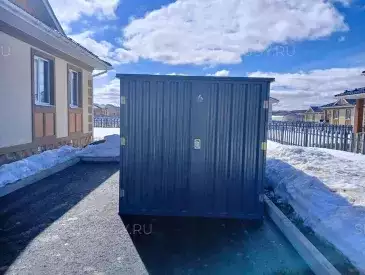 Хозблок для хранения садового инвентаря в брутальном графитовом цвете в дер. Острожки, г.о. Домодедово, МО