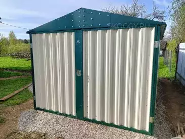 Гараж для мототехники и инвентаря в двойной расцветке в дер. Саново, пос. Холм-Жарковский, Смоленская обл.